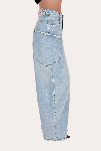 Sage Balloon Jeans - Distressed Blue