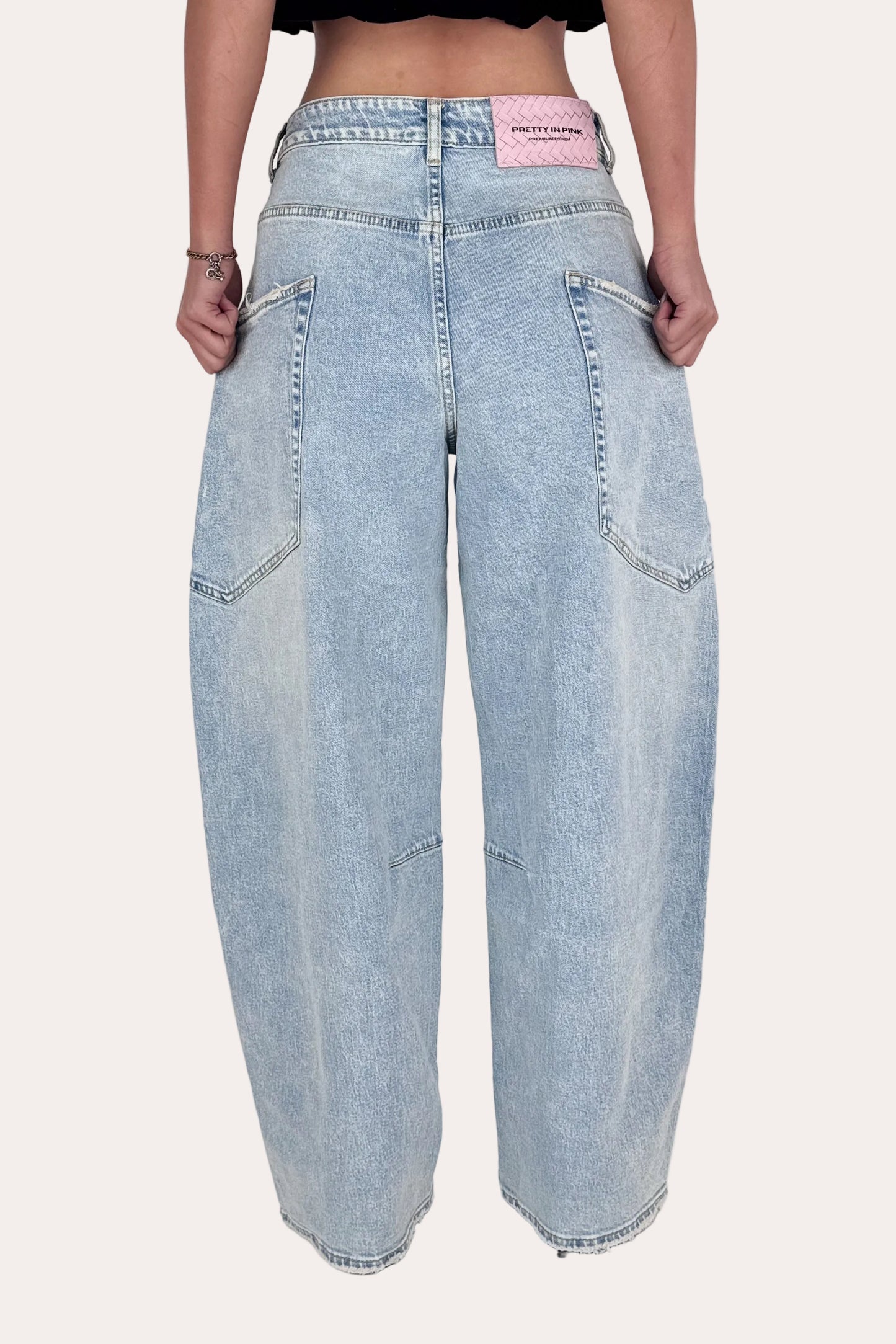 Sage Balloon Jeans - Distressed Blue