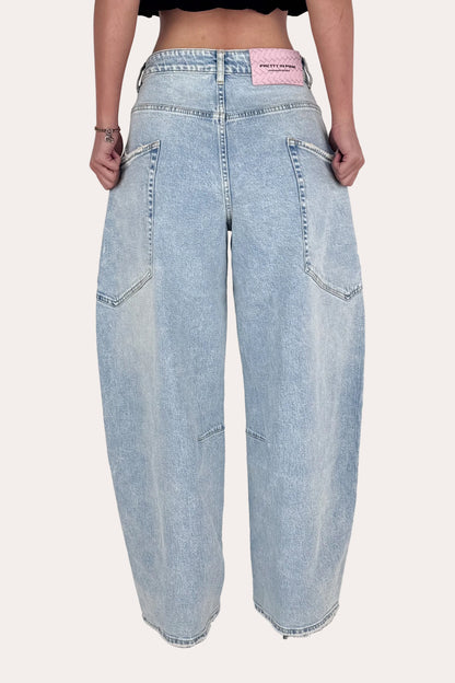 Sage Balloon Jeans - Distressed Blue
