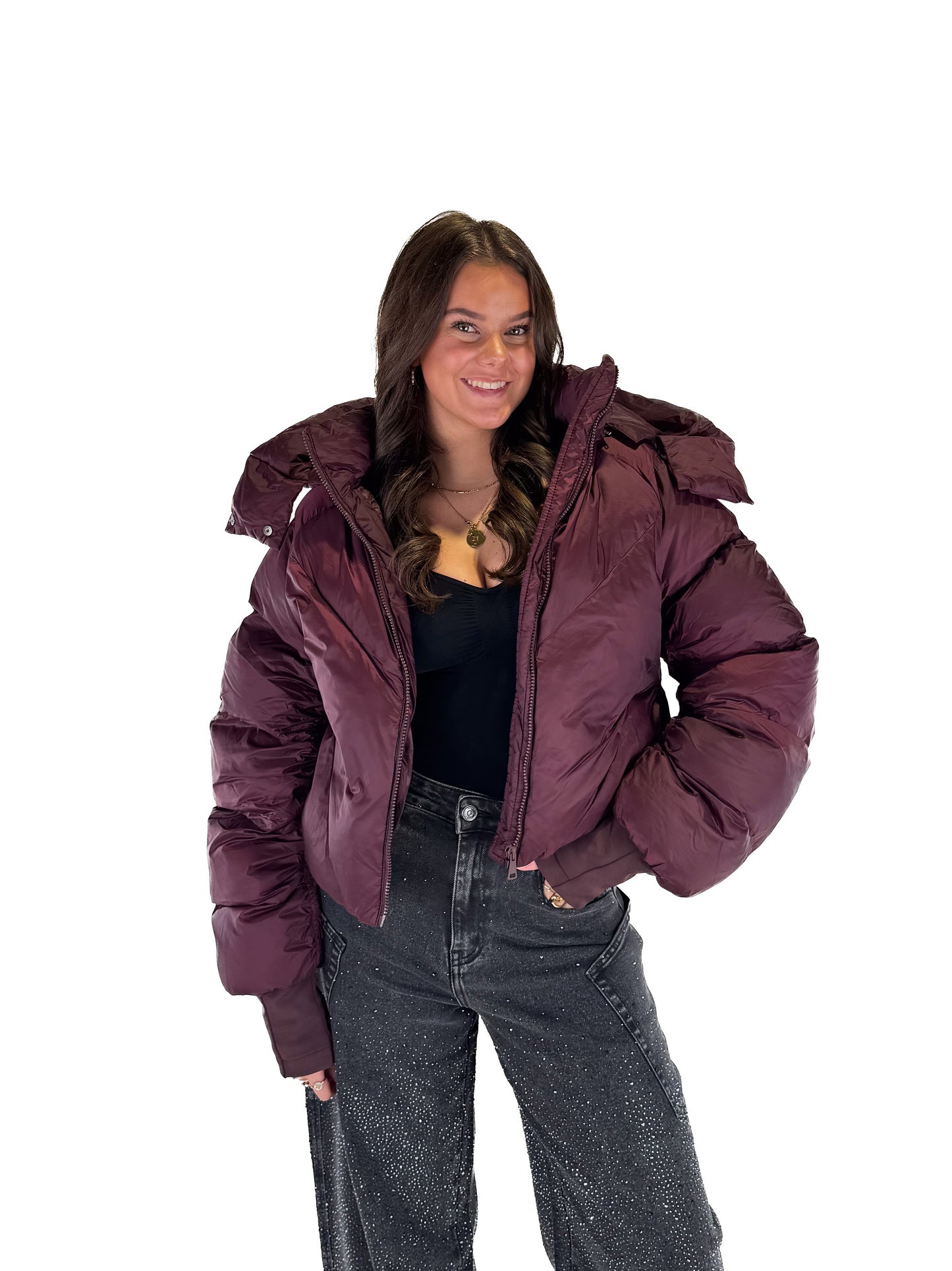 Cloud Puffer Jacket - Bordeaux