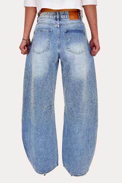 Sparkle Double Seamed Tall Balloon Jeans