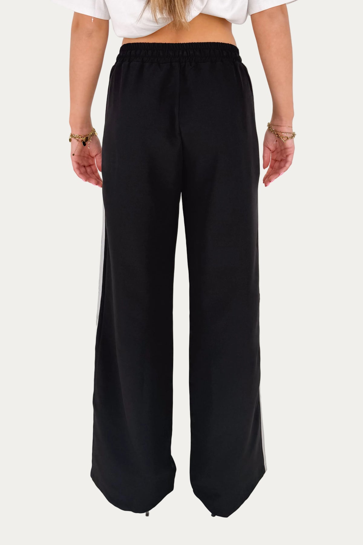 Track Striped Pants - Black