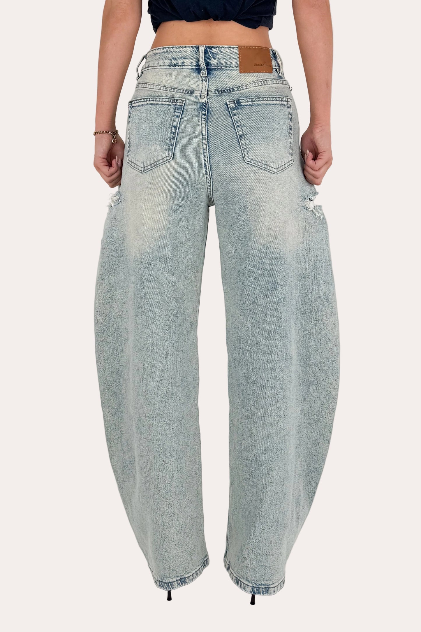 Ripped Balloon Jeans