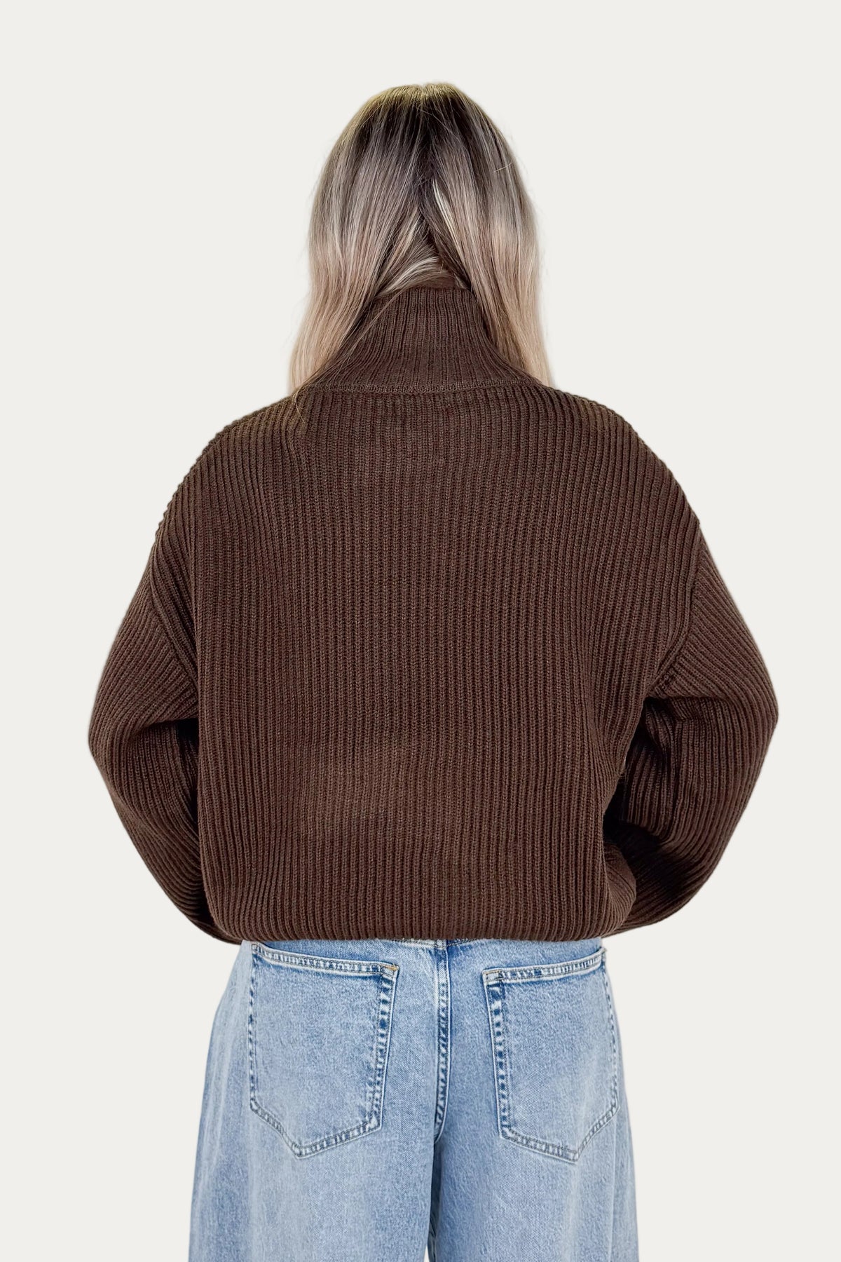 Zip Sweater - Brown