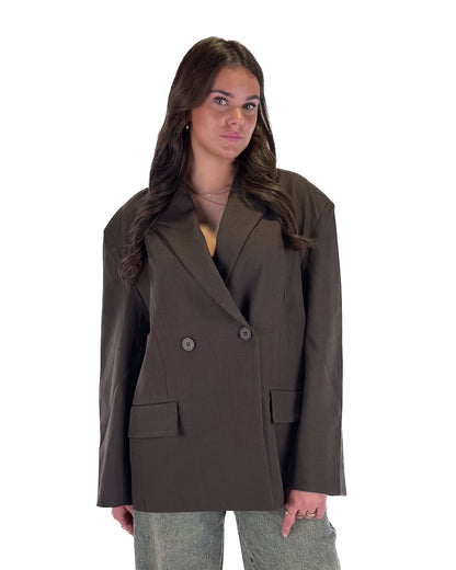 Oversized Blazer - Brown