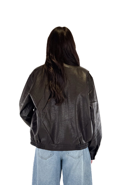 Essential Leather Jacket - Brown