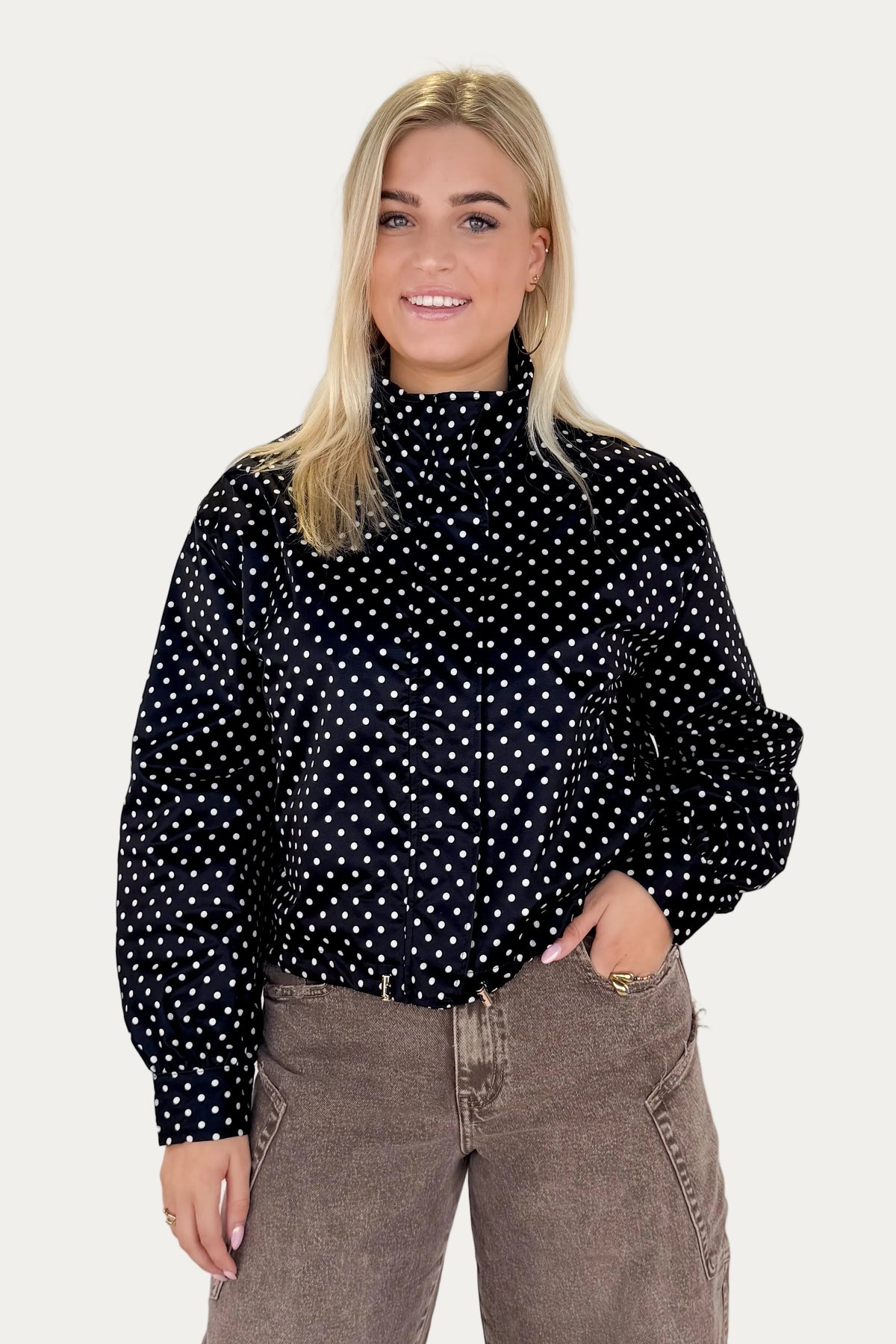 Bold Polka Jacket - Black