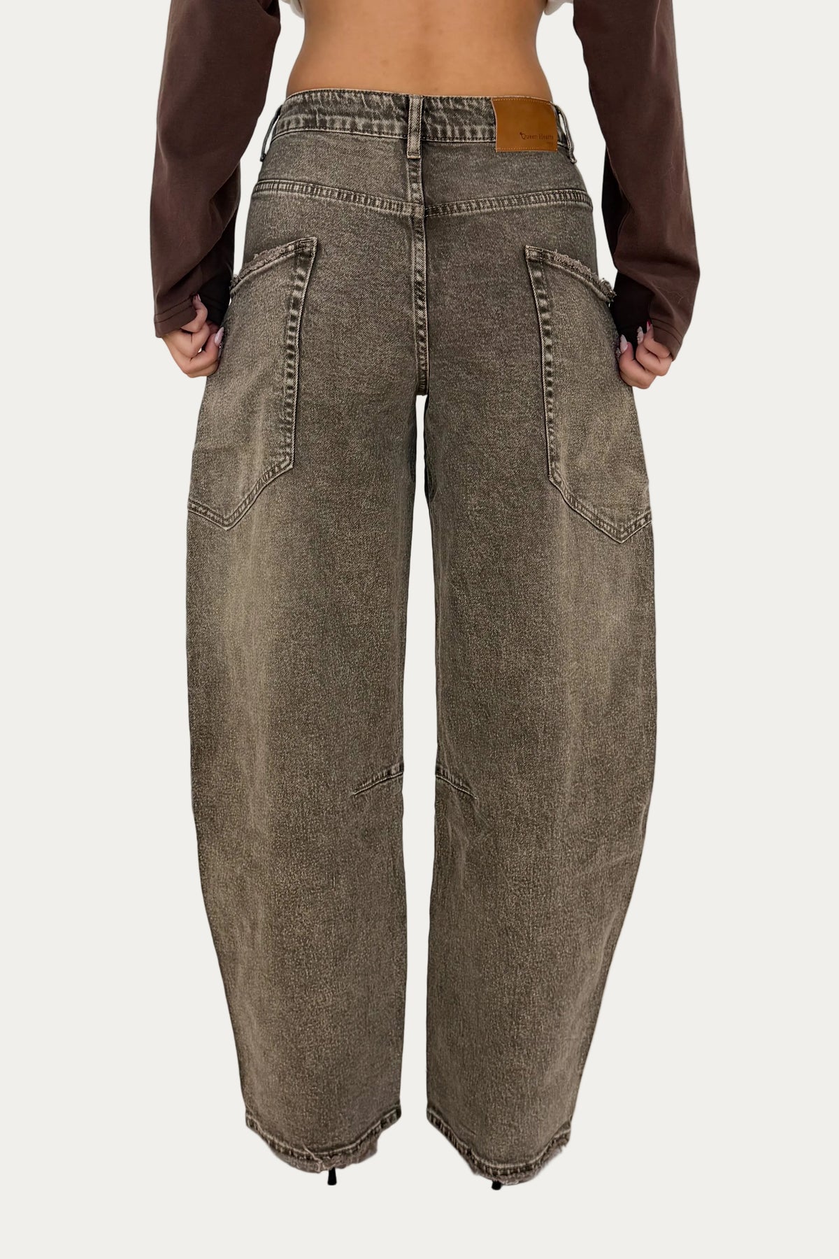 Sage Balloon Jeans - Vintage Washed