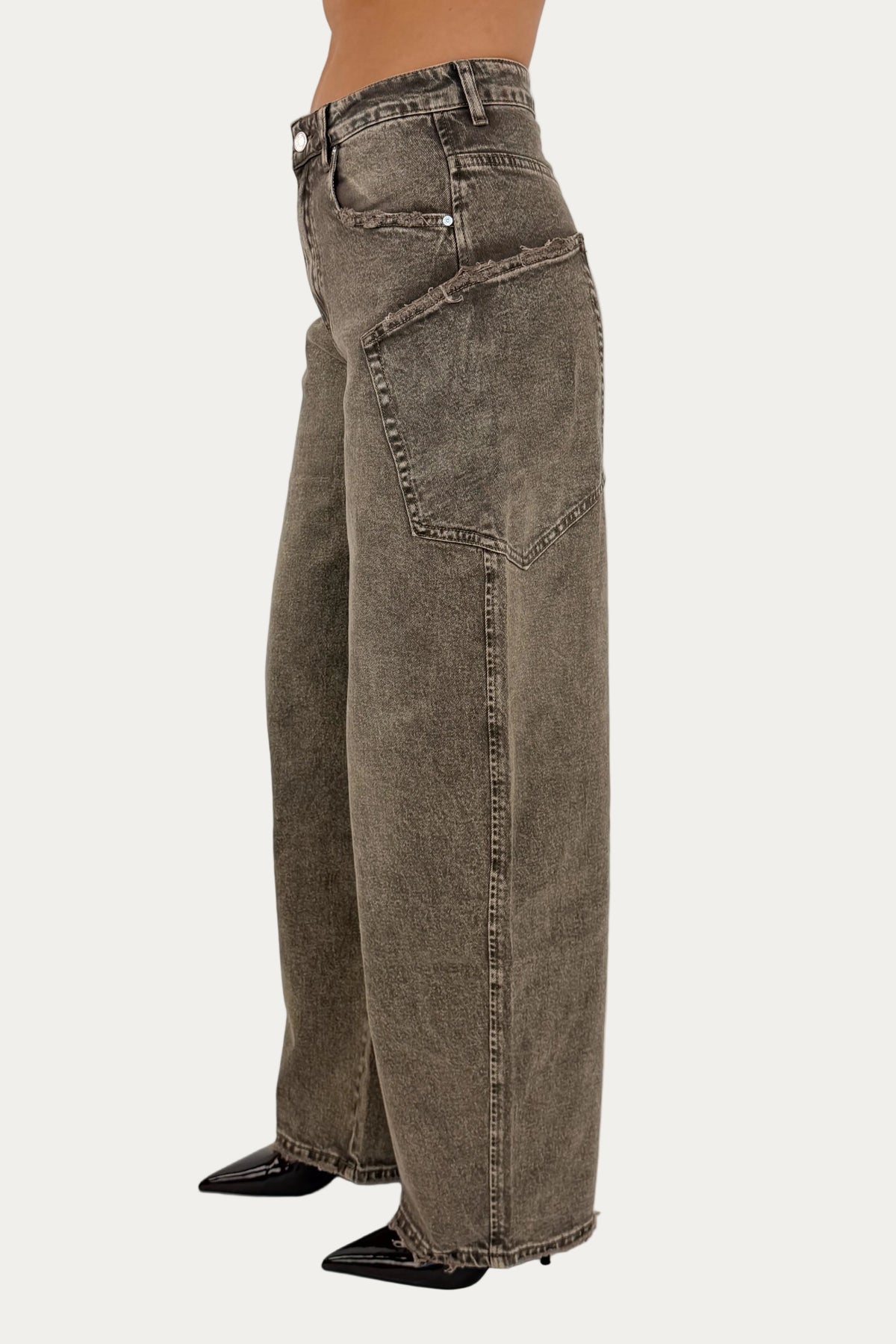 Sage Balloon Jeans - Vintage Washed