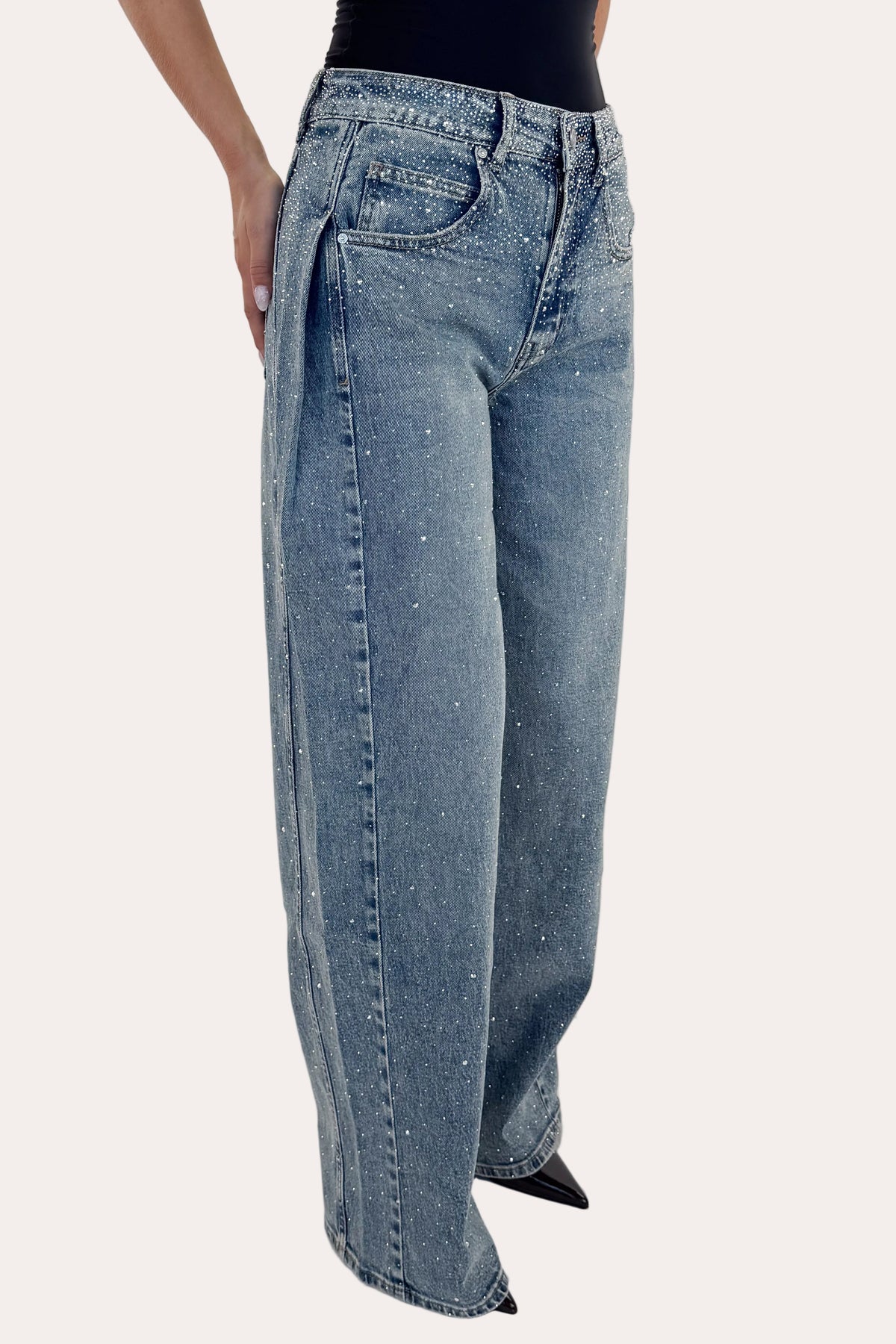 Drape Glitter Jeans