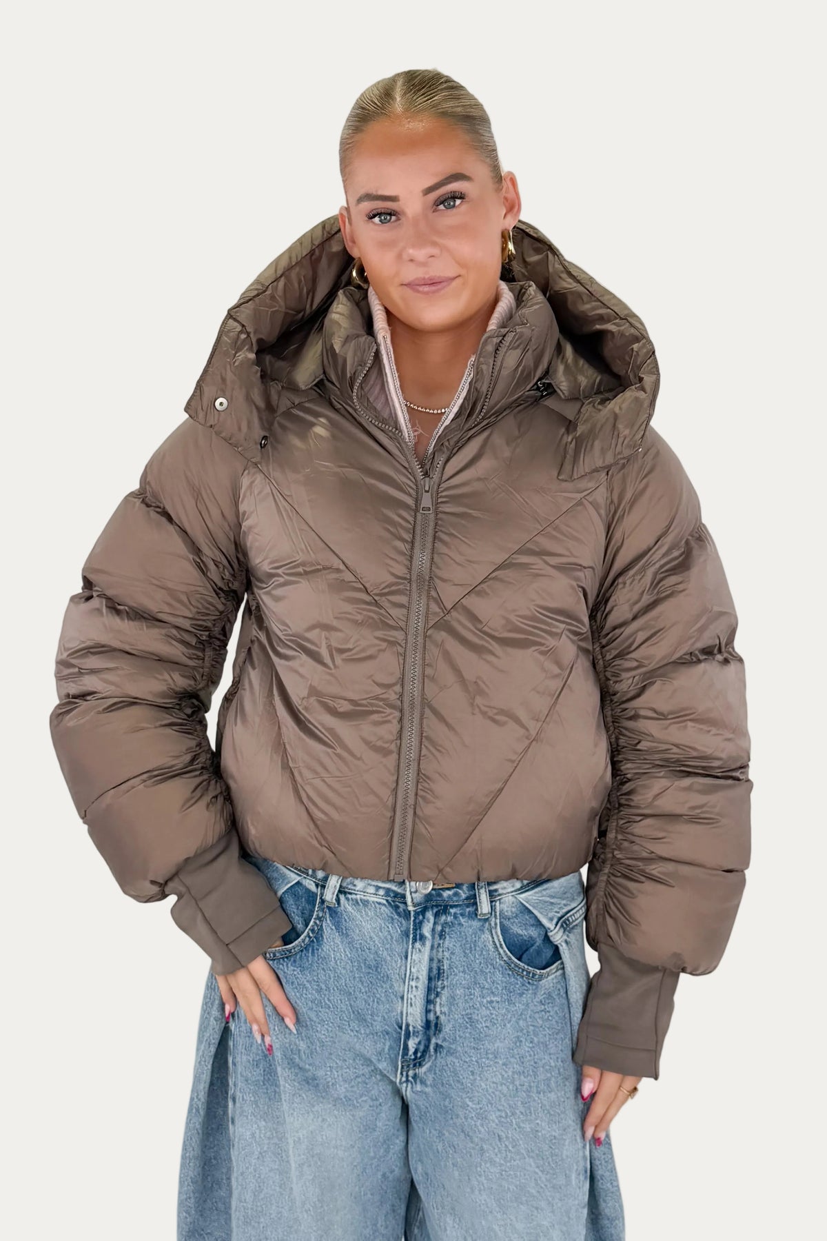 Cloud Puffer Jacket -Taupe