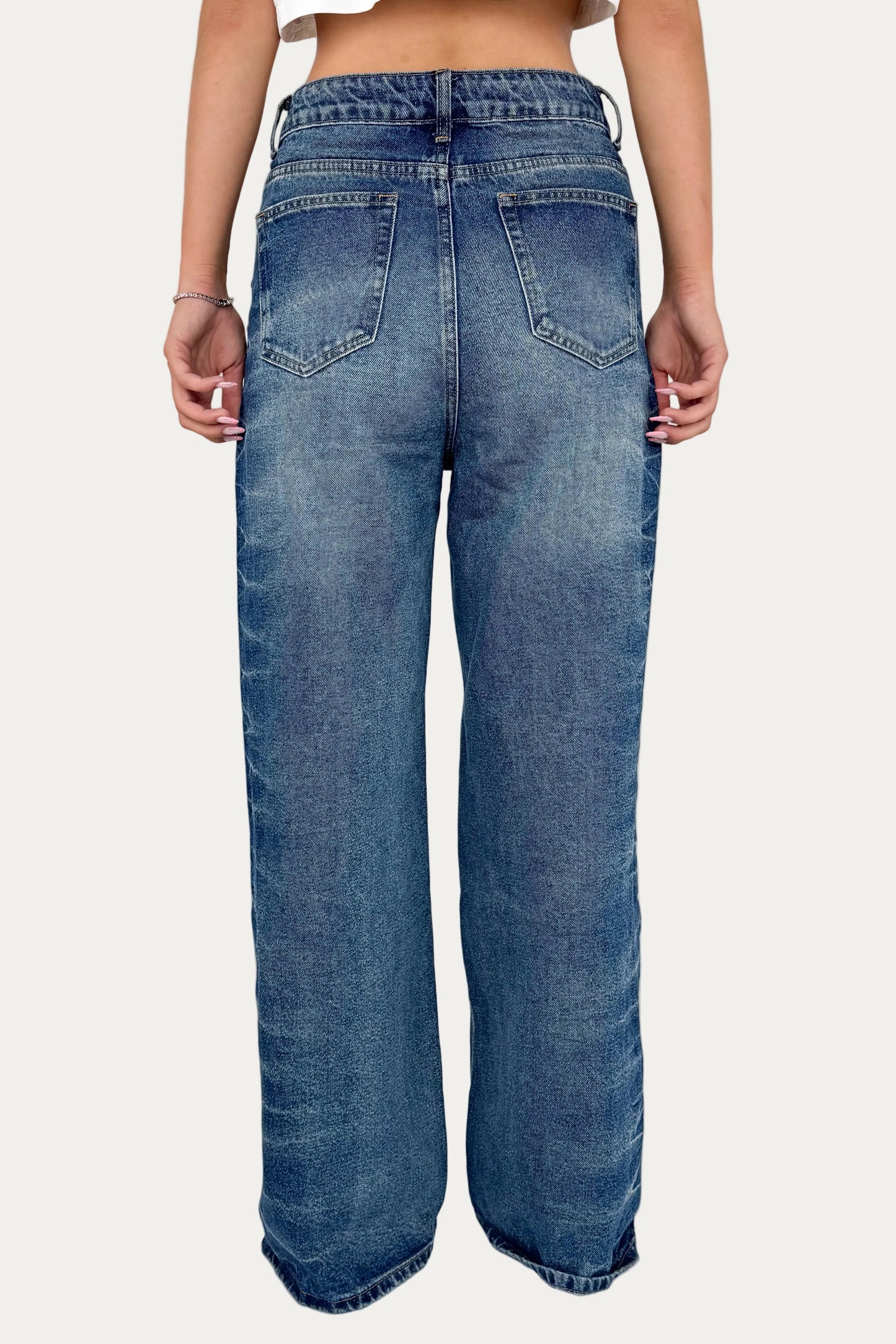 Studded Wide Leg Jeans