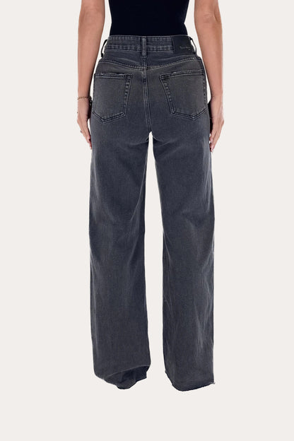 Tiger Glitter Straight Leg Jeans – Black