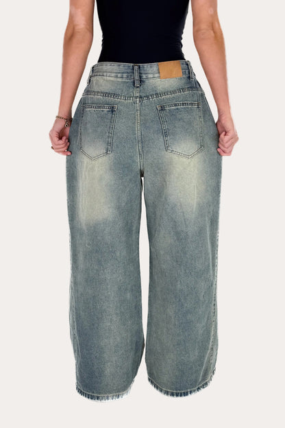 Adjustable Baggy Jeans – Vintage Blue