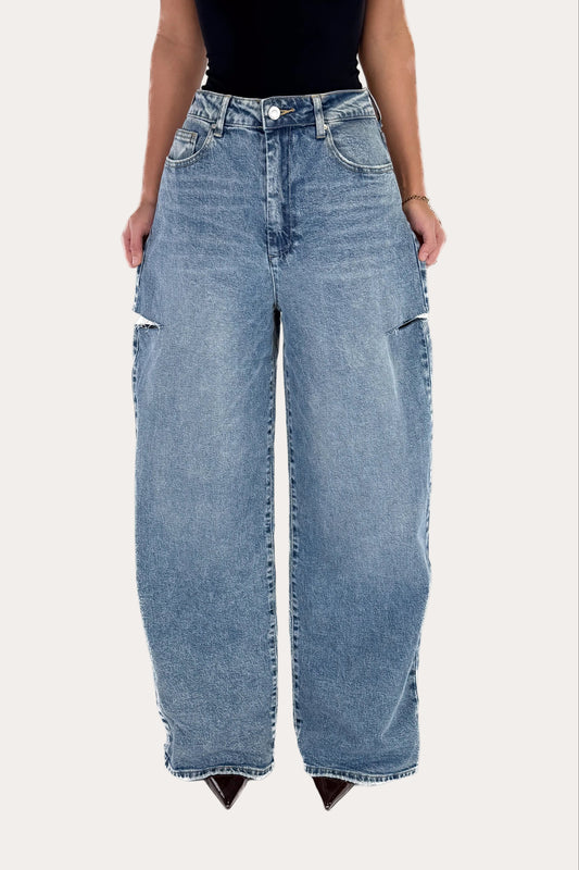 Ripped Tall Balloon Jeans