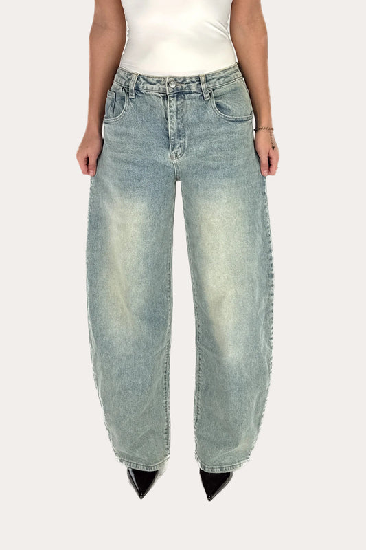 Balloon Jeans- Vintage Blue