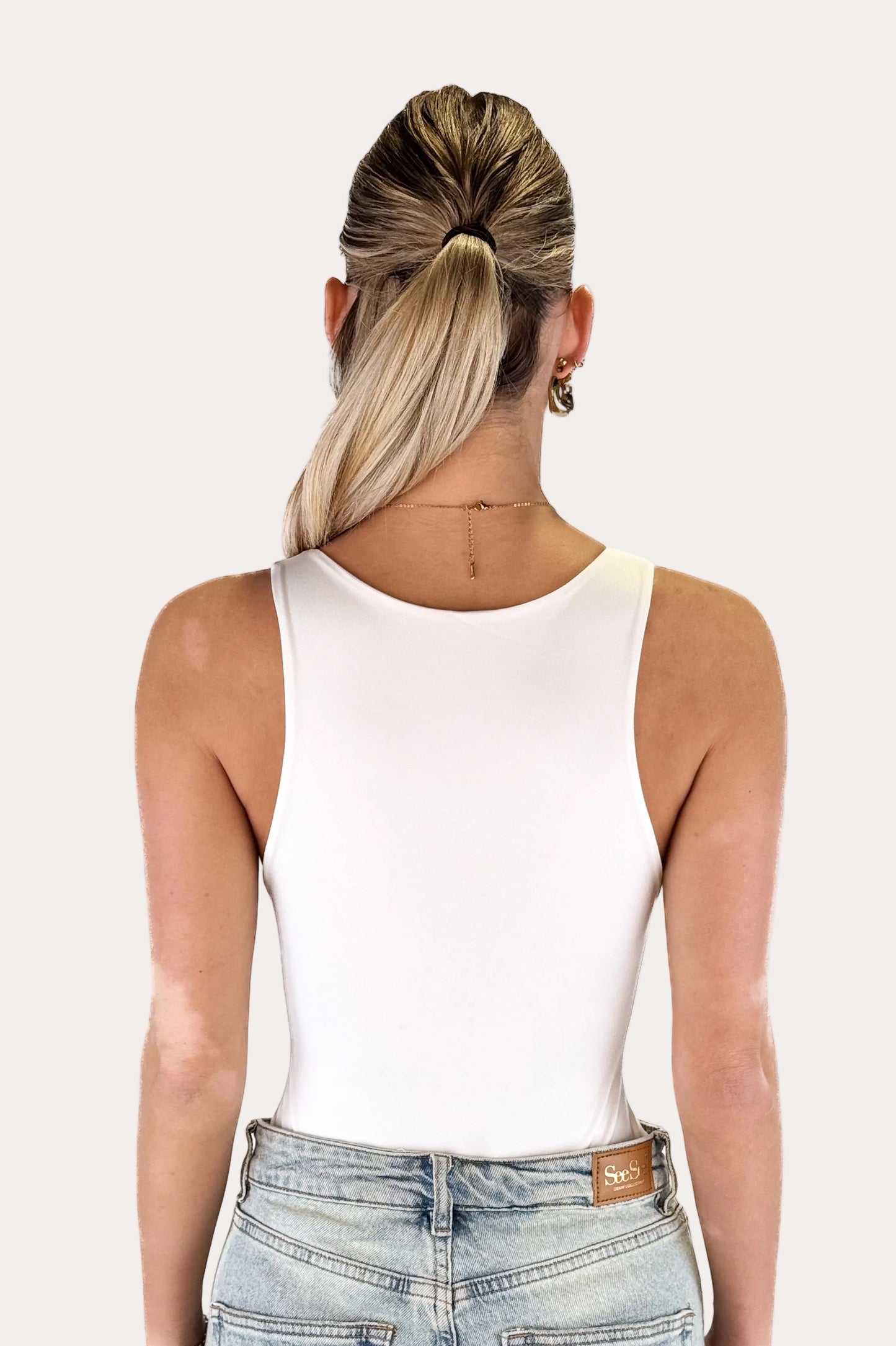 Halter Body - White