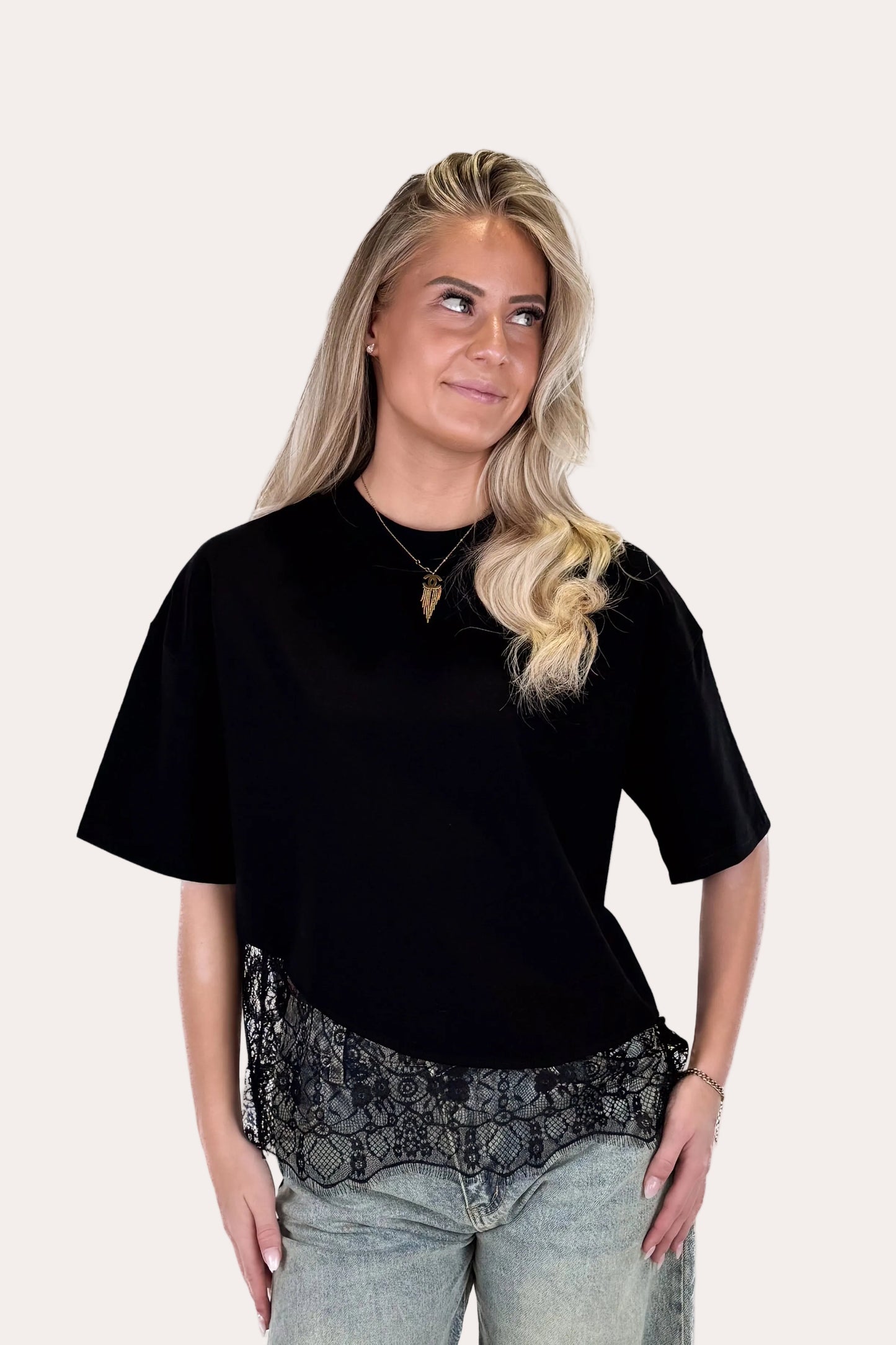 Lace Tee - Black
