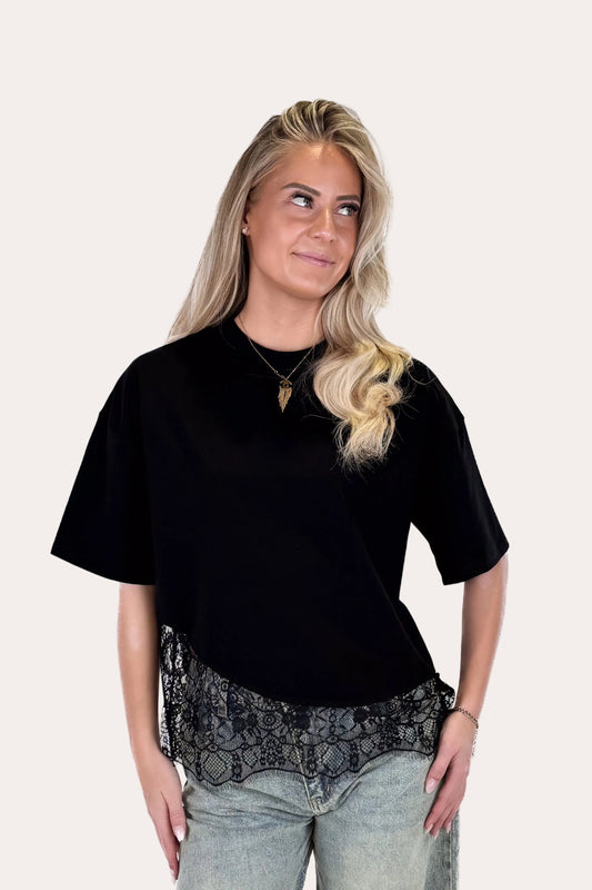 Lace Tee - Black