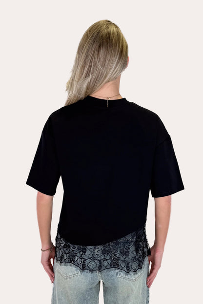 Lace Tee - Black