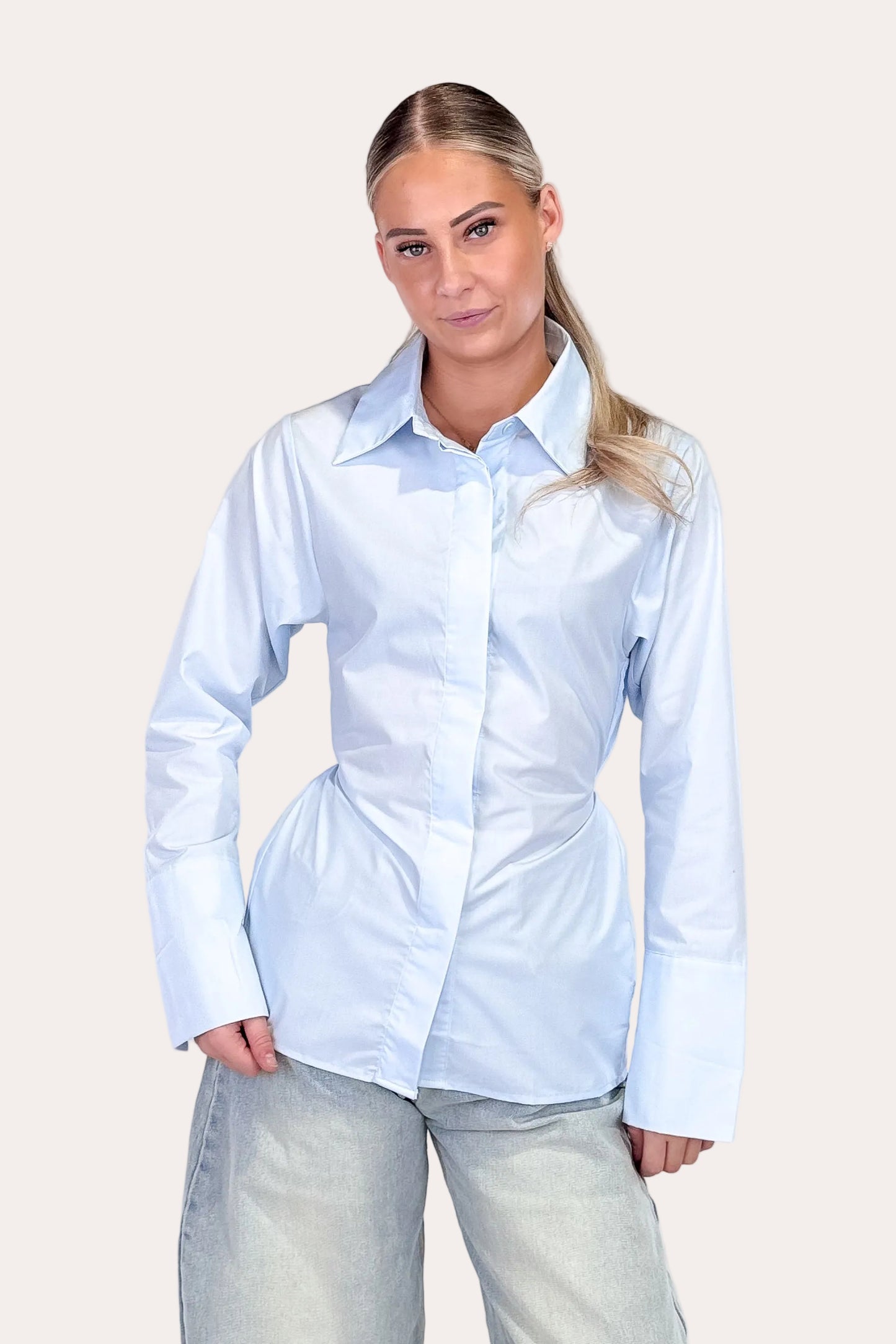 Tailored Blouse - Sky Blue