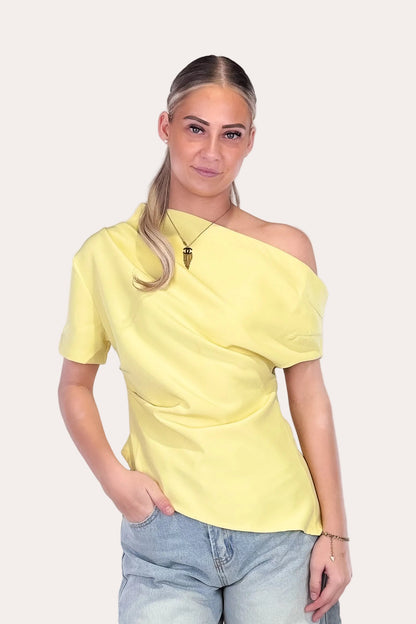One Shoulder Top - Yellow