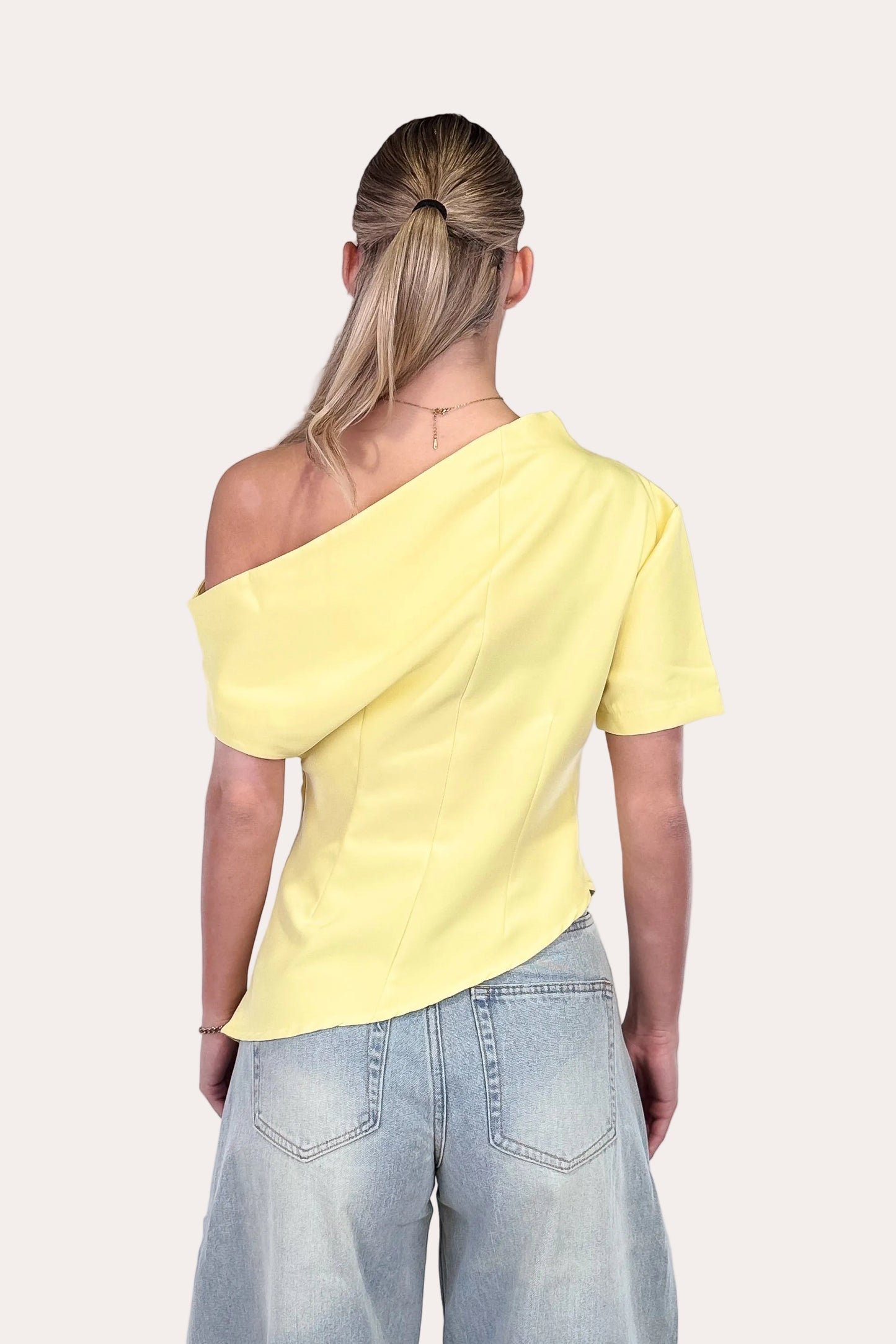 One Shoulder Top - Yellow