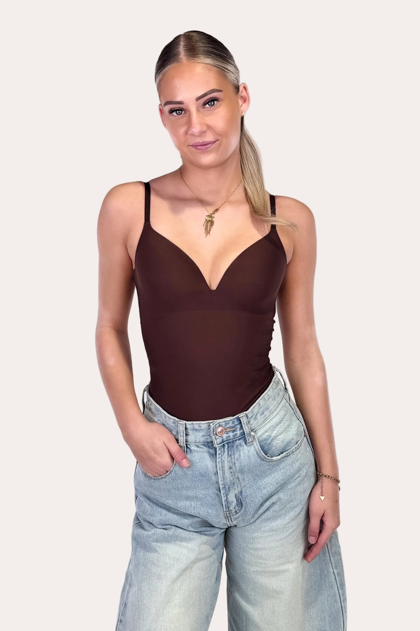 V-neck Body - Brown