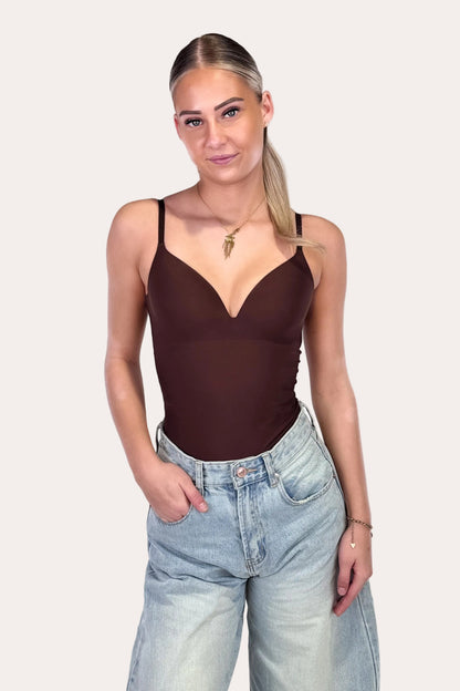V-neck Body - Brown