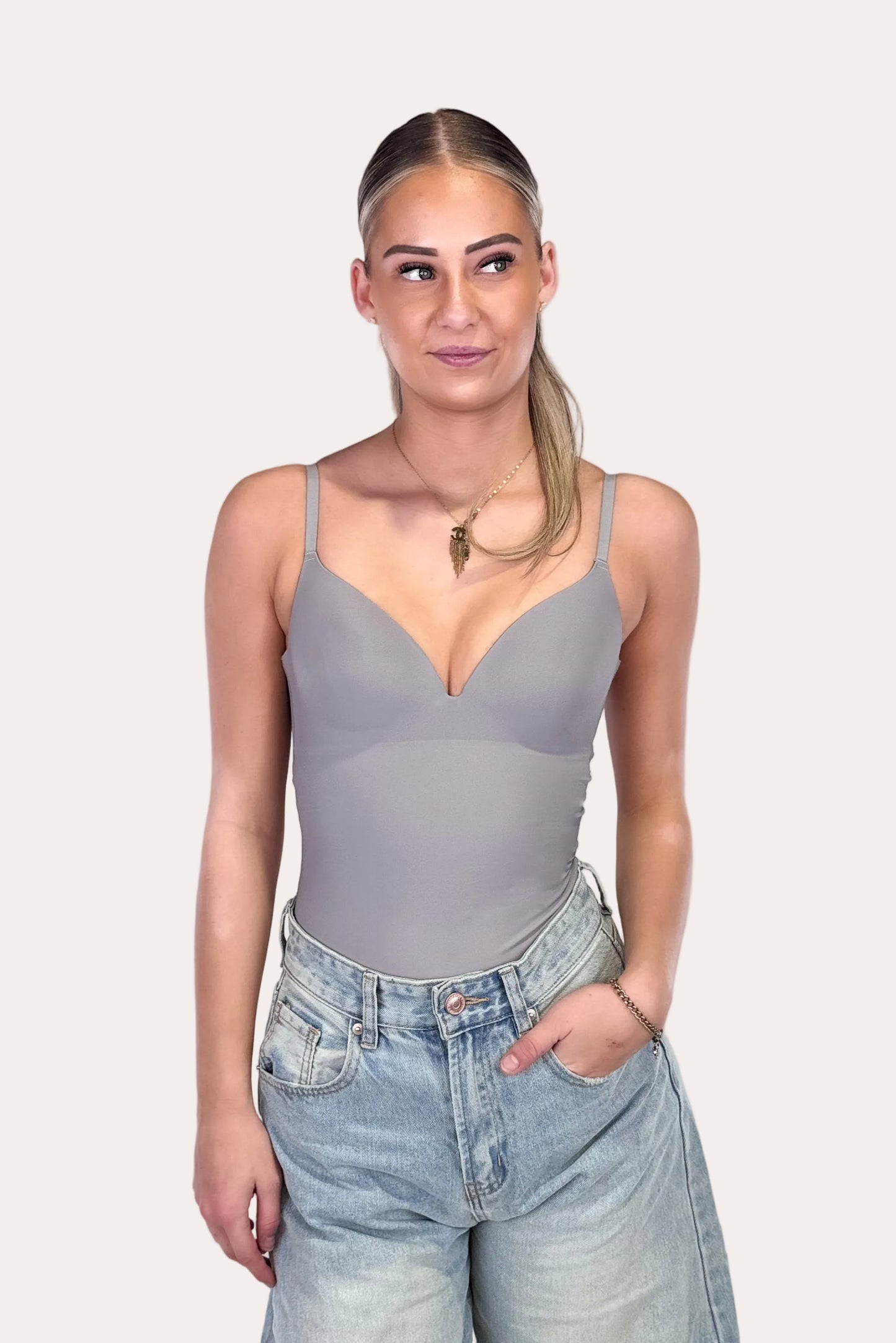 V-neck Body - Grey