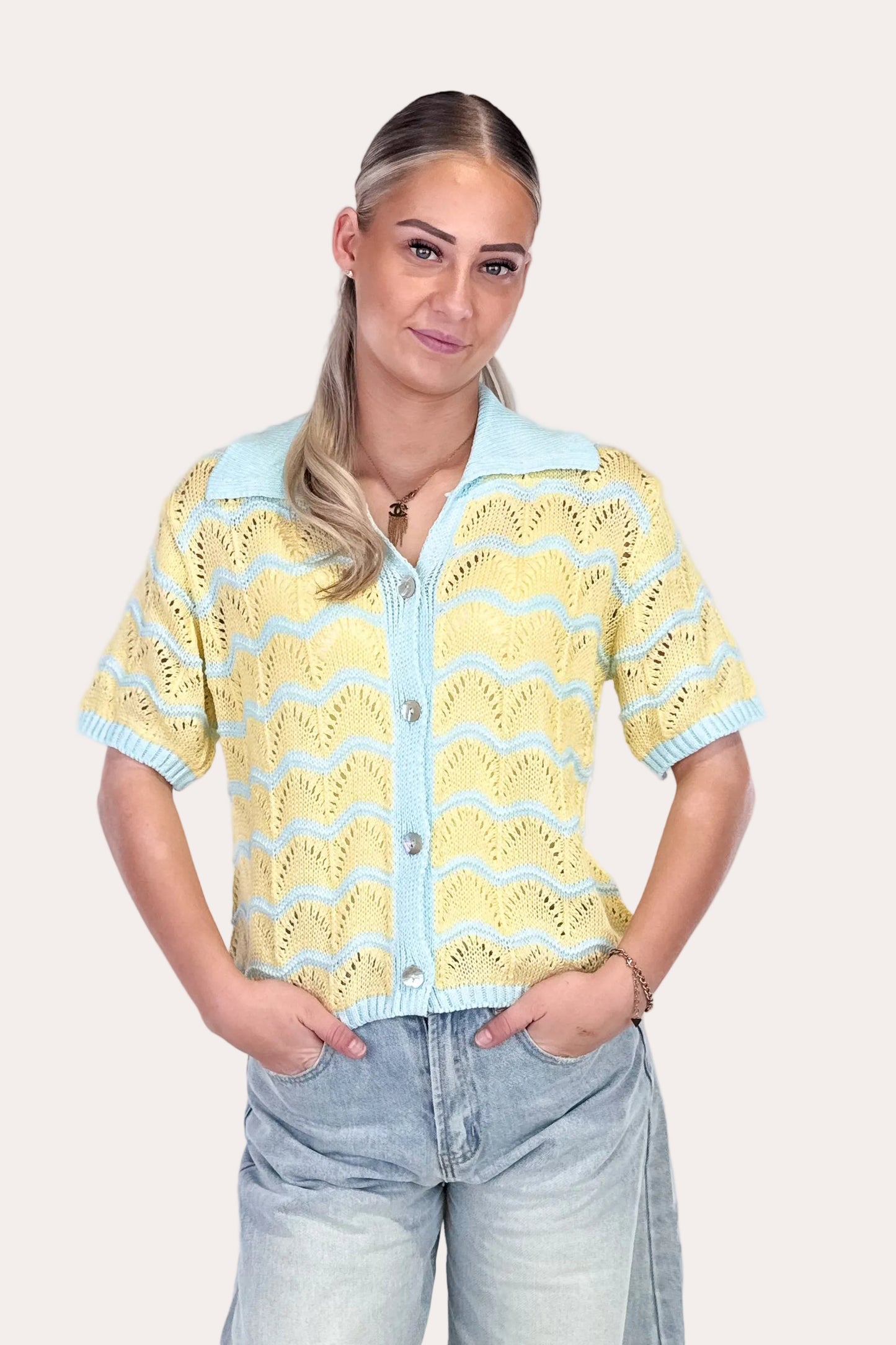 Knitted Summer Top - Yellow