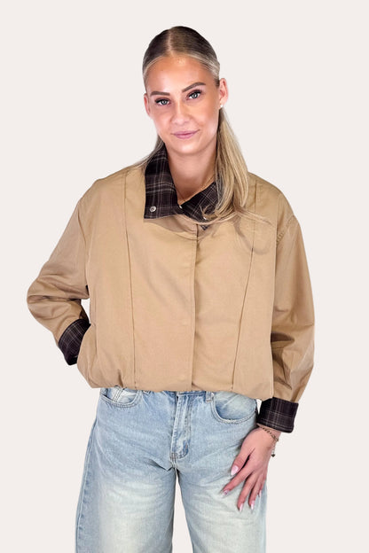 Checkered Collar Jacket