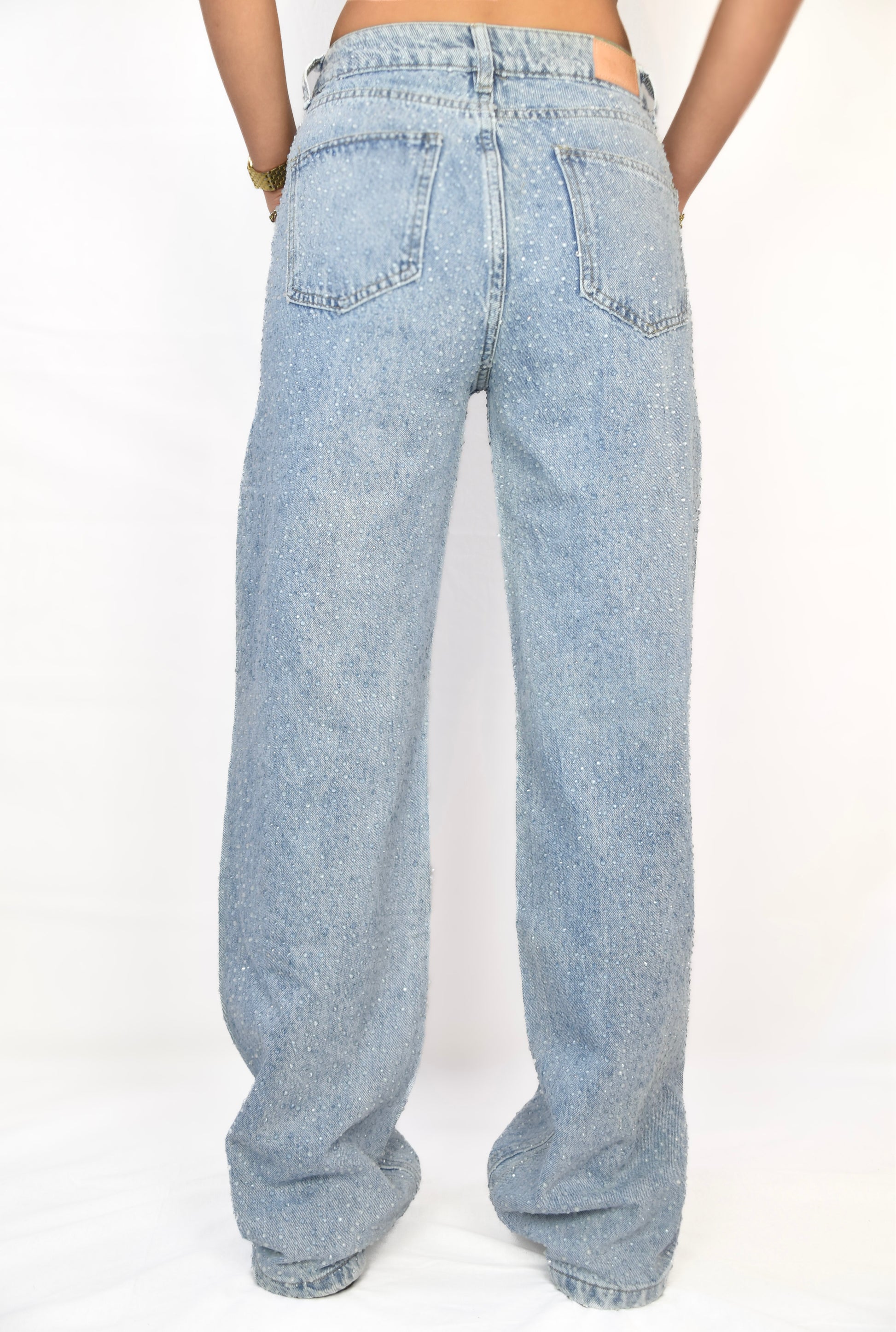 Droplet Straight Leg Jeans - jeans van Pretty in Pink. 