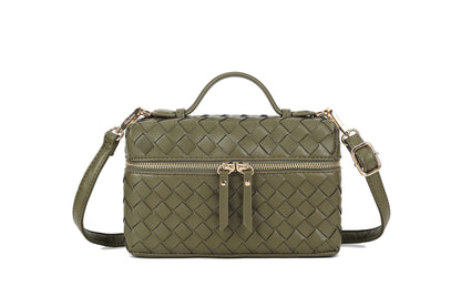 Woven Box Bag - Green