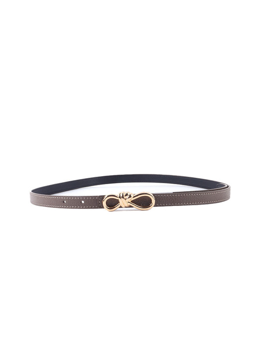 Golden Bow Belt - Taupe
