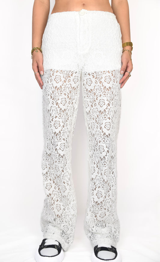Lace Pants White -  van Pretty in Pink. 