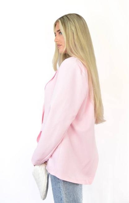 Split blazer pink - blazer van Pretty in Pink. 