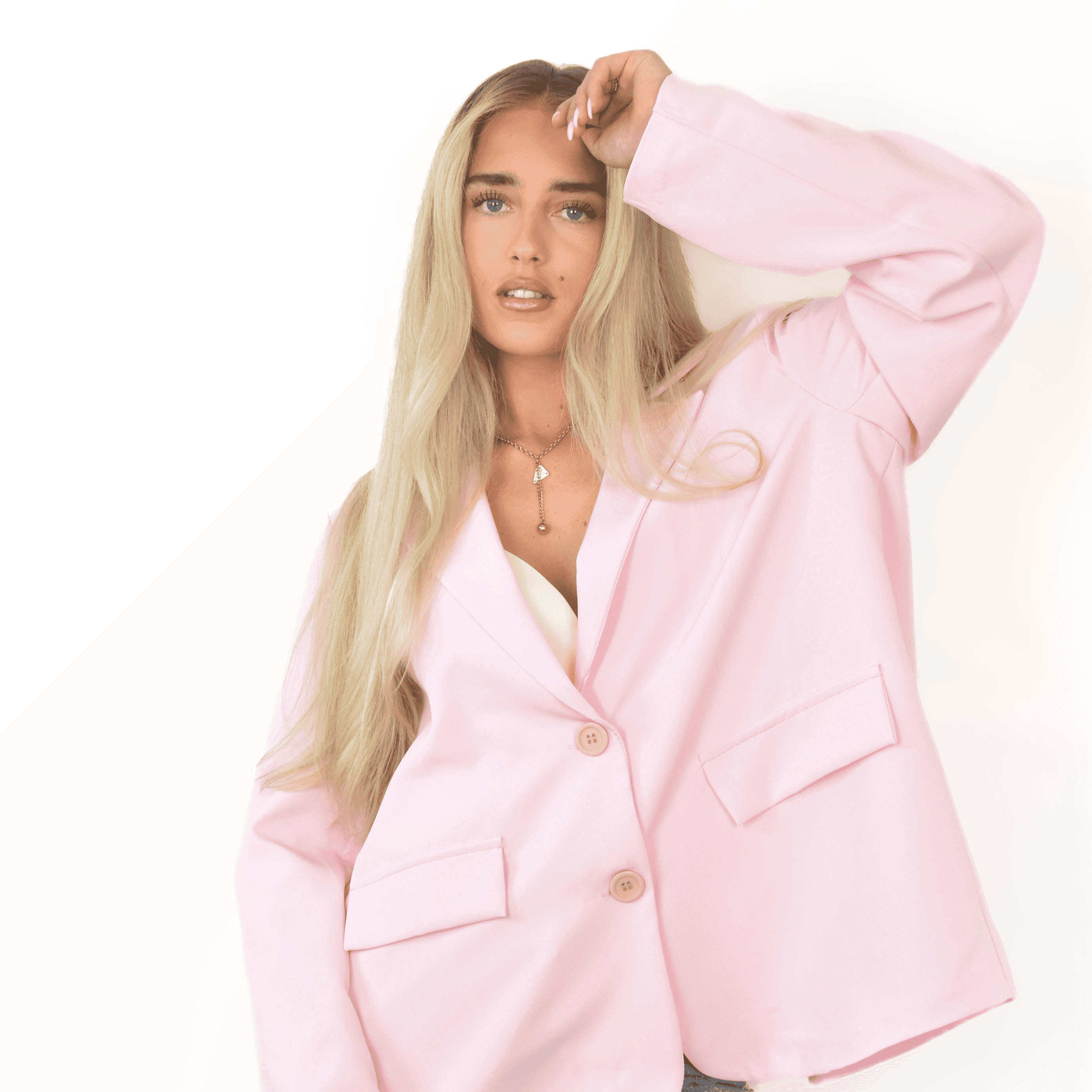 pink split blazer van pretty in pink