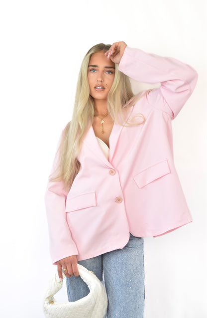 Split blazer pink - blazer van Pretty in Pink. 