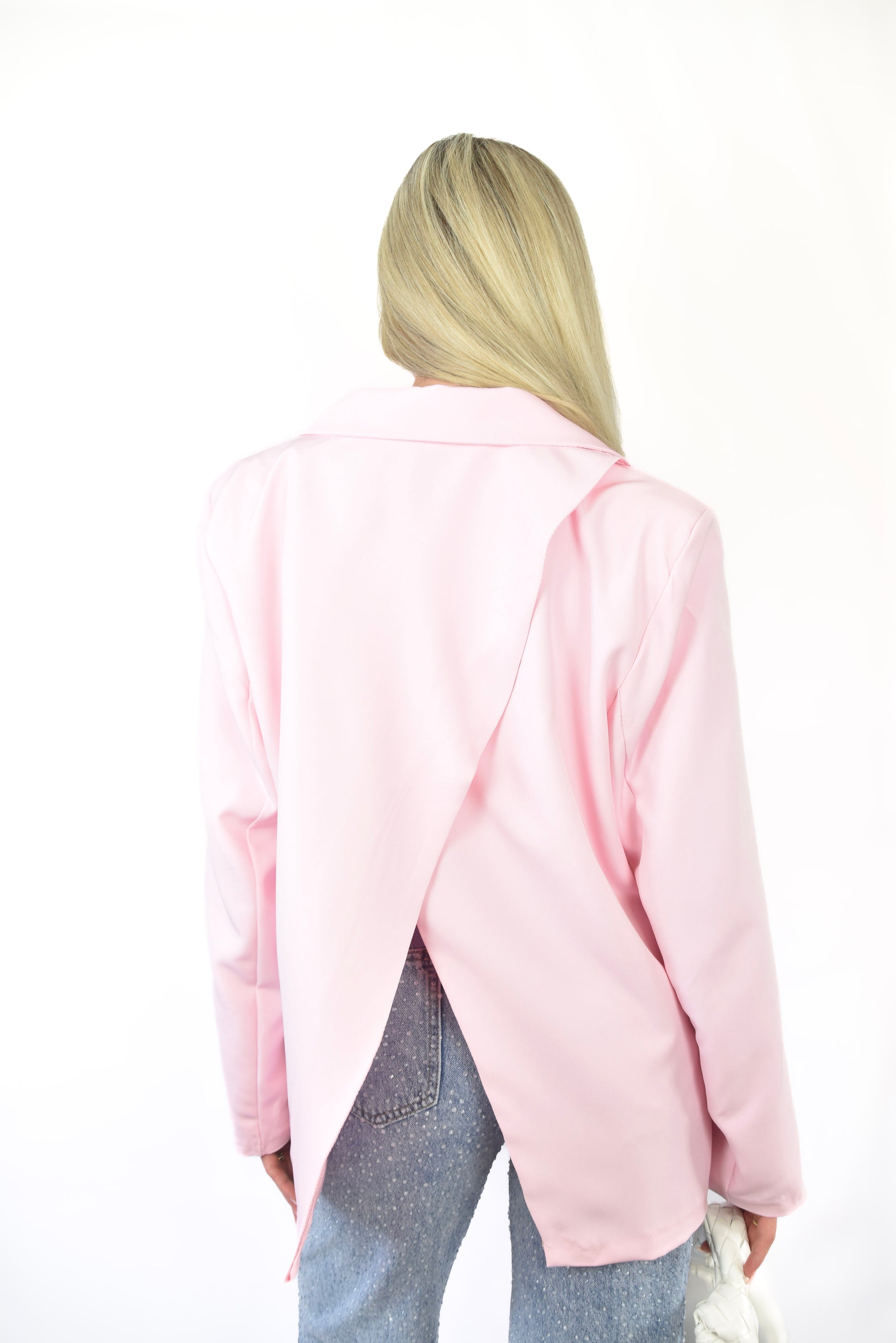 Split blazer pink - blazer van Pretty in Pink. 