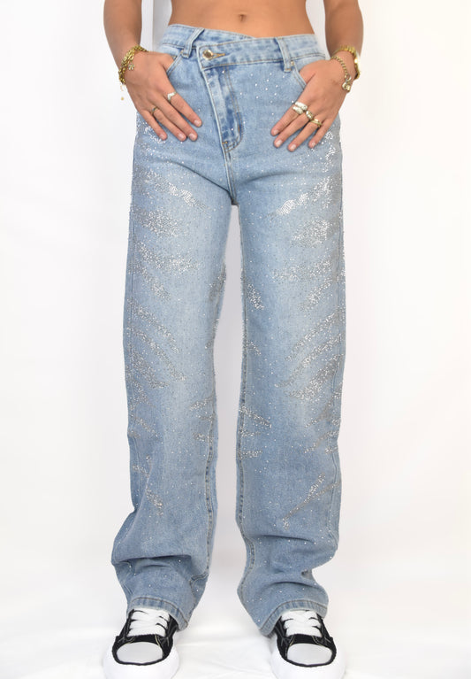 'Tiger' Rhinestone Jeans - jeans van Pretty in Pink. 