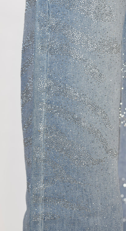 'Tiger' Rhinestone Jeans - jeans van Pretty in Pink. 